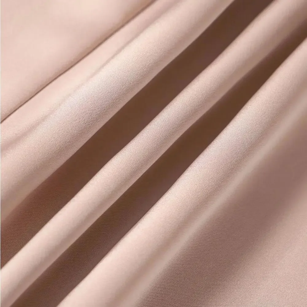 RIHOAS The Pink Bodycon Satin Cami Midi Dress XS